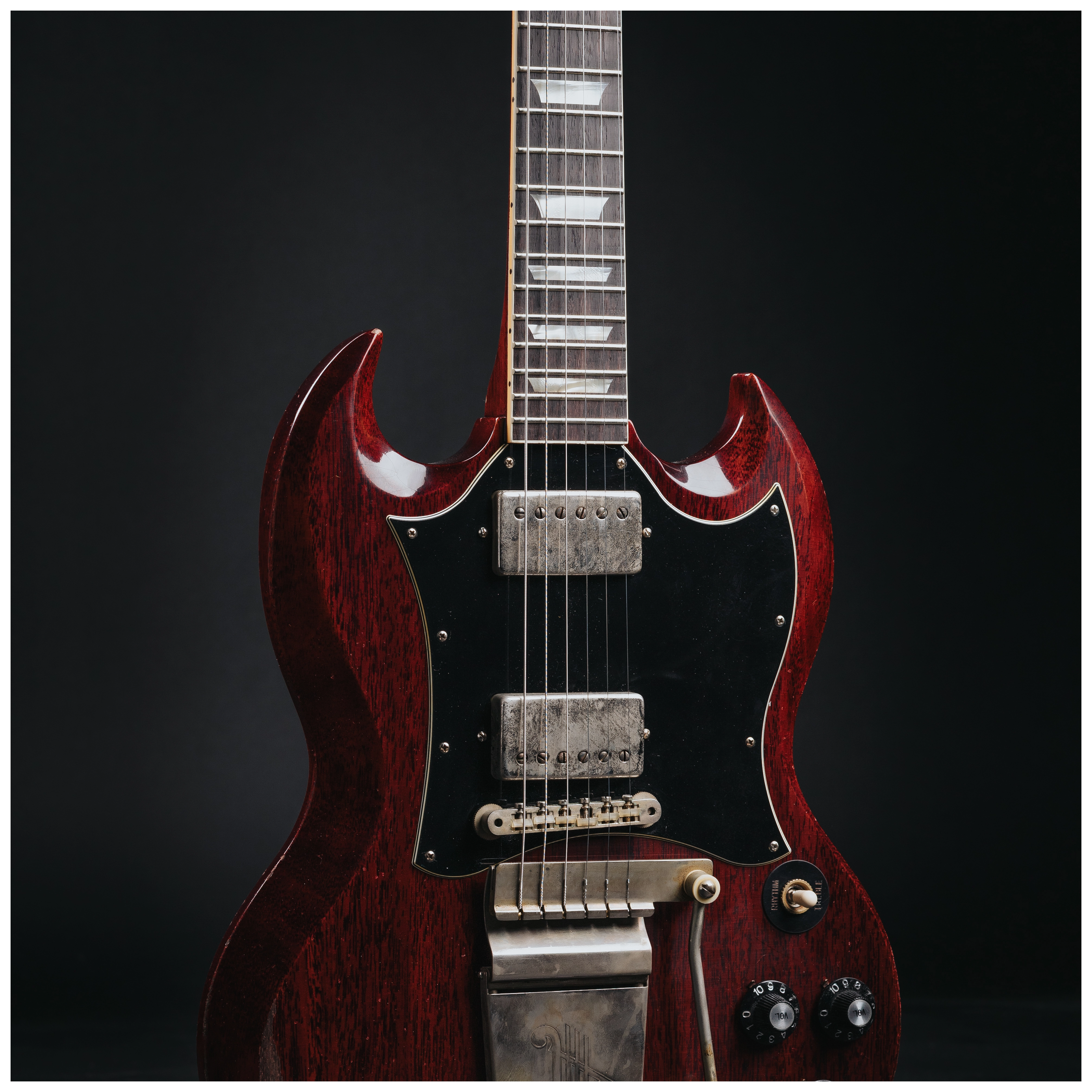 Gibson 64 SG Standard Cherry Long Maestro Heavy Aged Murphy Lab