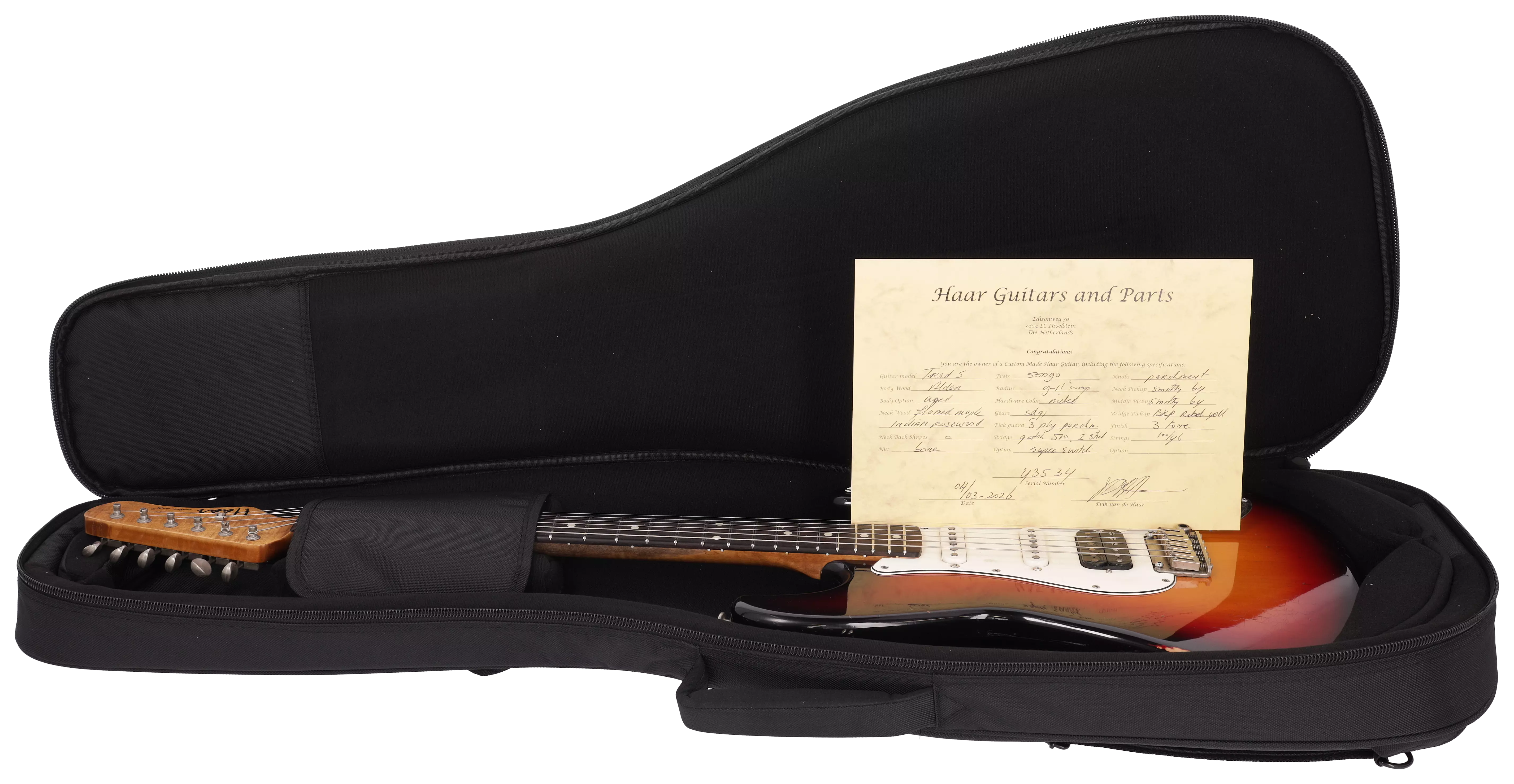 Haar Traditional S HSS 3-Tone SB Rebell Yell # 17