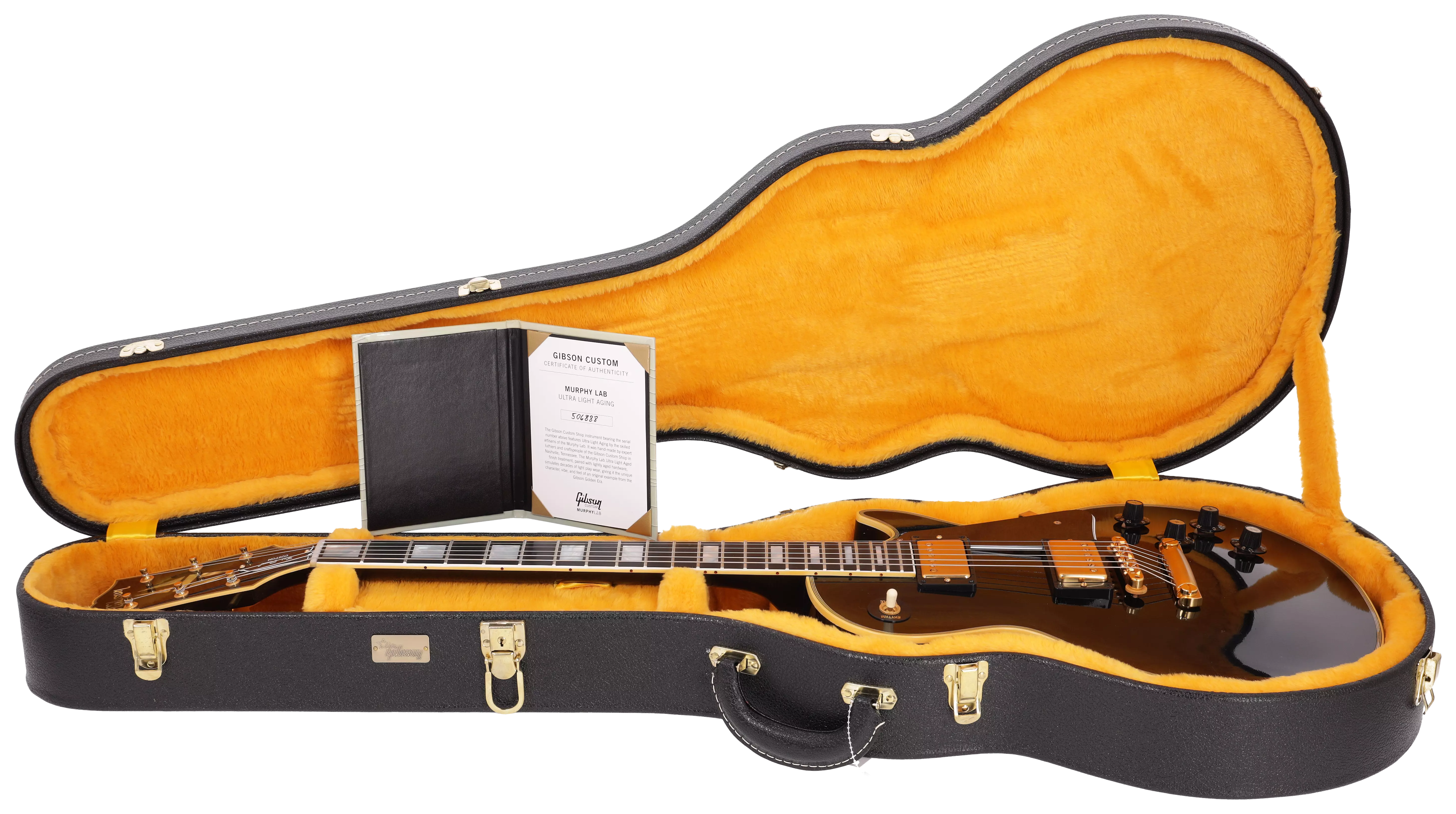 Gibson 1968 Les Paul Custom Reissue Ultra Light Aged Ebony Murphy Lab #6 17