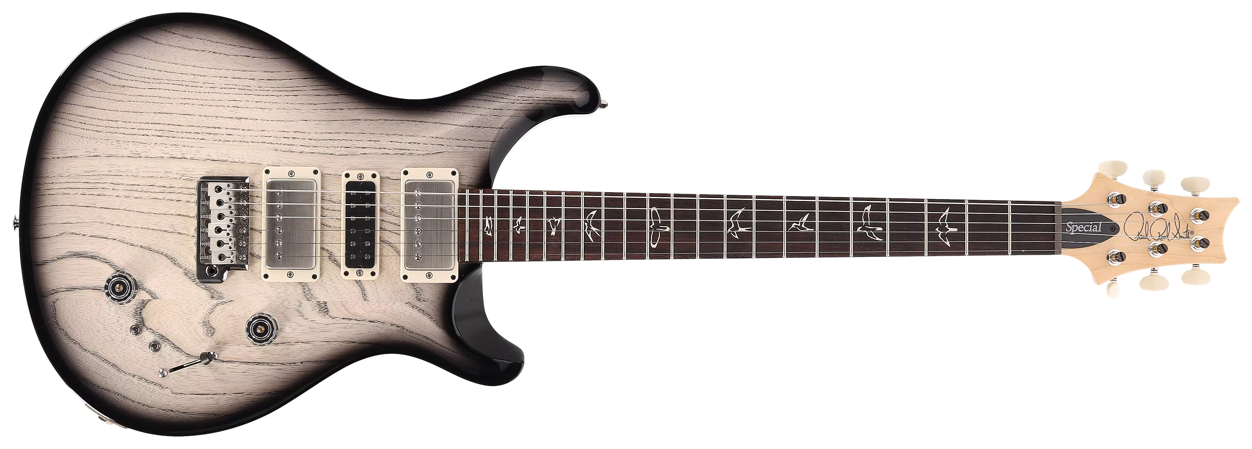PRS Swamp Ash Special White Doghair Smokeburst #1 1