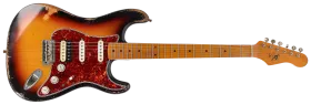 Rock N Roll Relics Blackmore Model HSS 3TS Heavy Aged #3 1